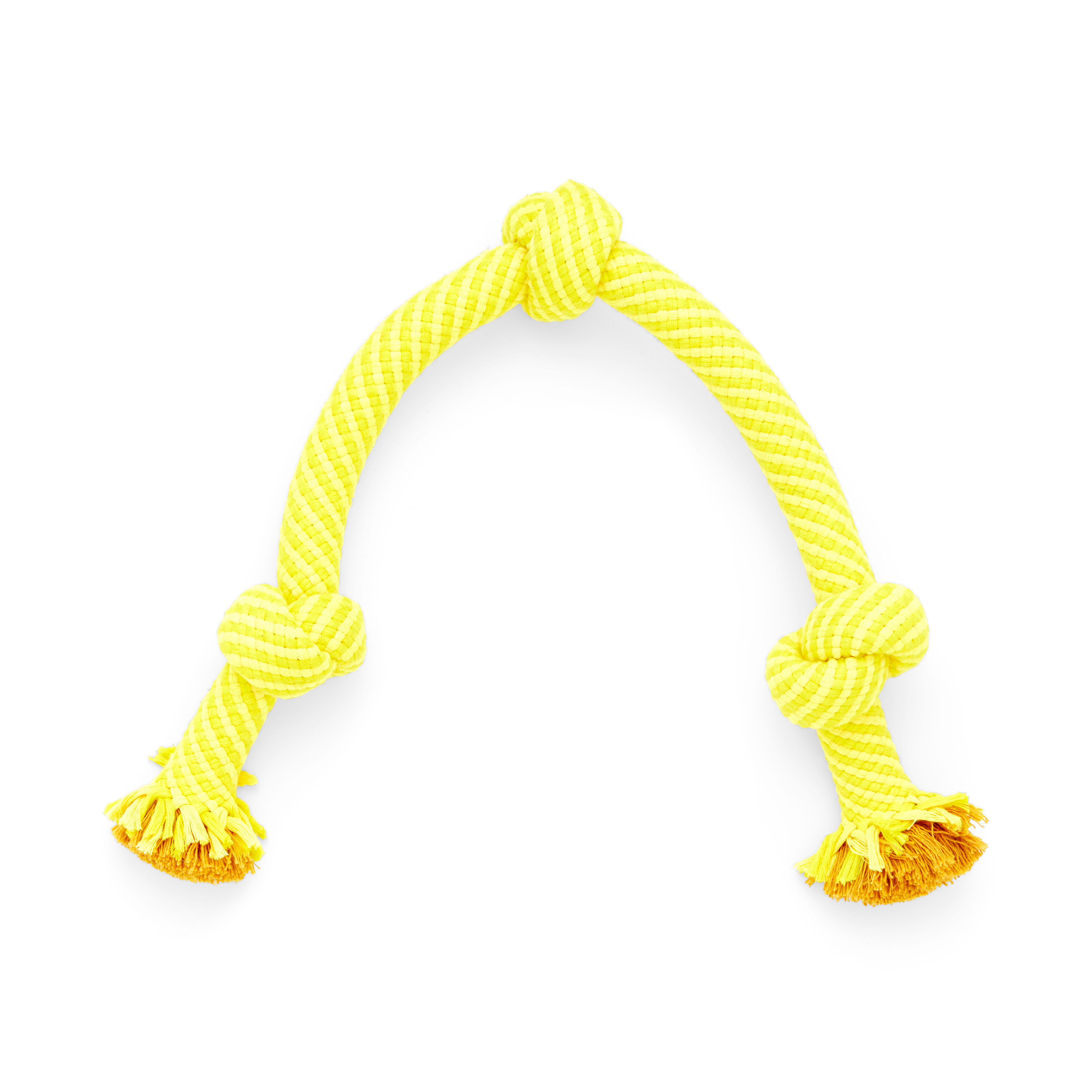 Leaps  Bounds Yellow Knotted Rope Dog Toy， Large