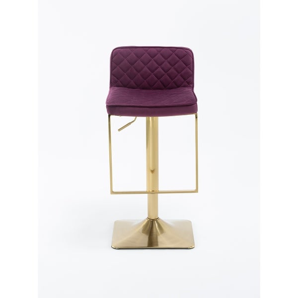 Swivel Velvet Barstool Chairs with Back ( 1pc/ctn )