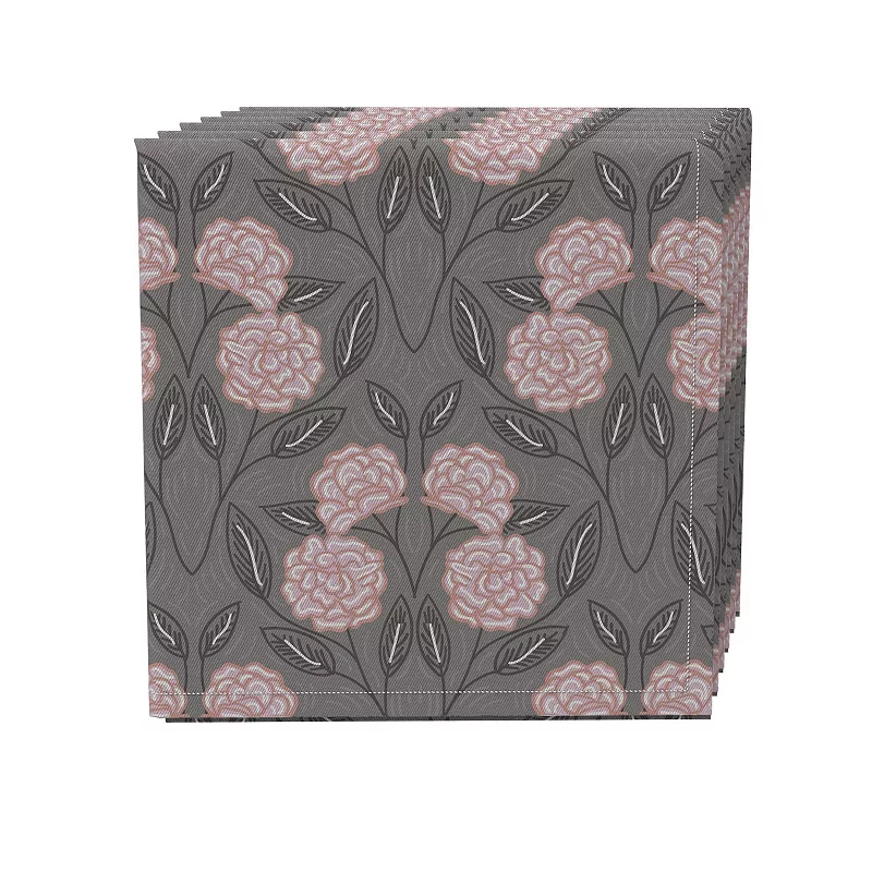 Napkin Set of 4， 100% Cotton， 20x20， Floral 55