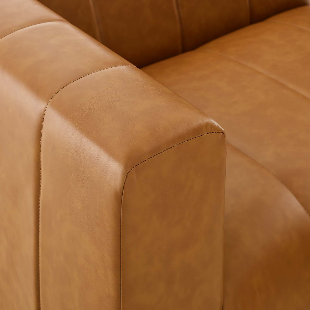 Bartlett Vegan Leather Left Arm Chair   Contemporary   Armchairs And Accent Chairs   by GwG Outlet  Houzz