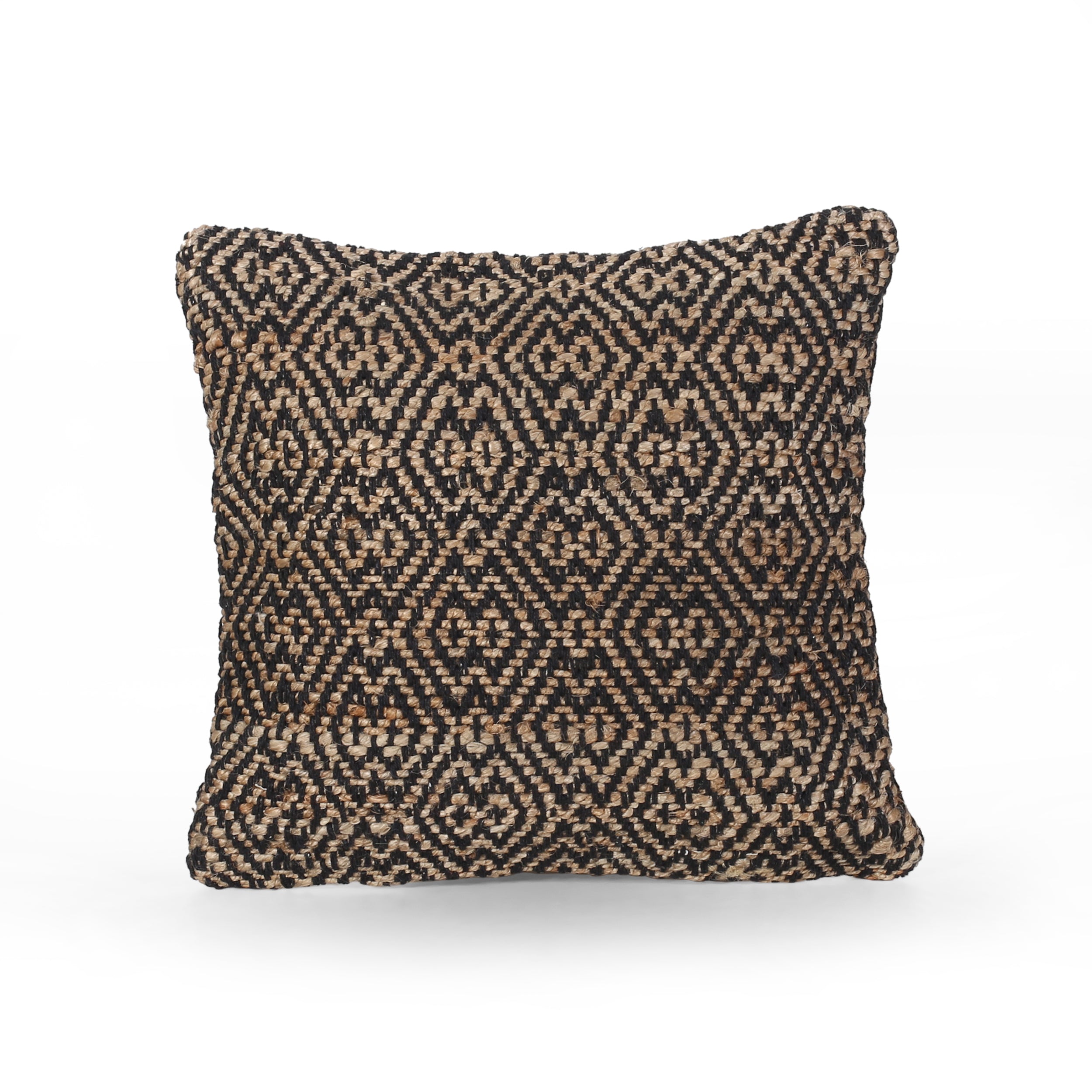 Tzipporah Boho Jute and Cotton Pillow Cover (Set of 2)