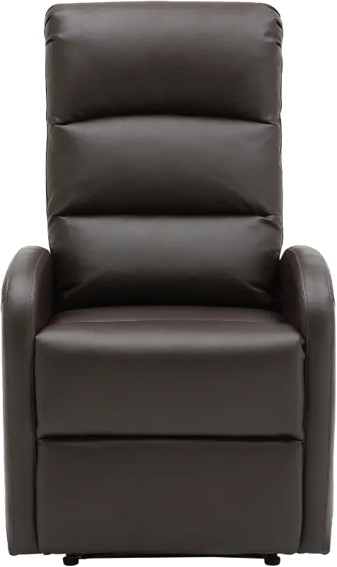 Dormi Brown Faux Leather Manual Recliner