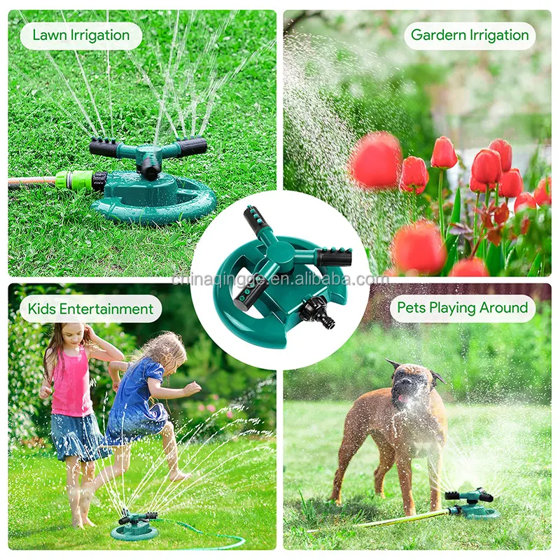 Wholesale Factory 360 Degree Rotating Garden Lawn Sprinkler Water Irrigation System Automatic Watering Farm  Garden Sprinkler