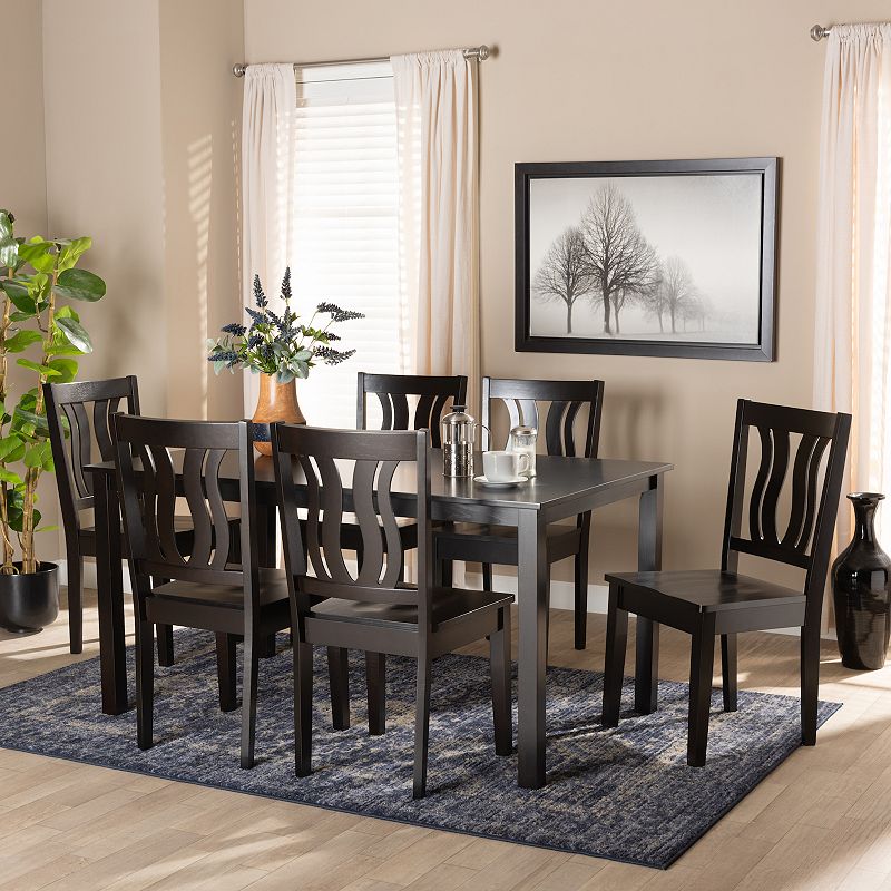 Baxton Studio Zamira Dining 7-piece Set