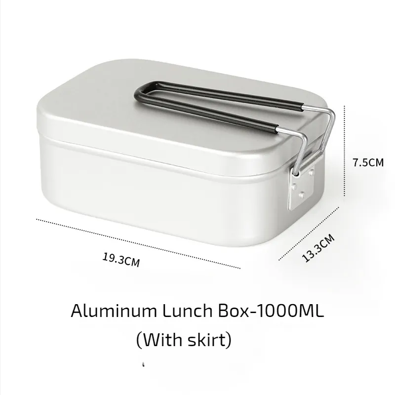 Outdoor Camping Multifunctional Tableware Set Aluminum Portable Folding Heated Lunch Box