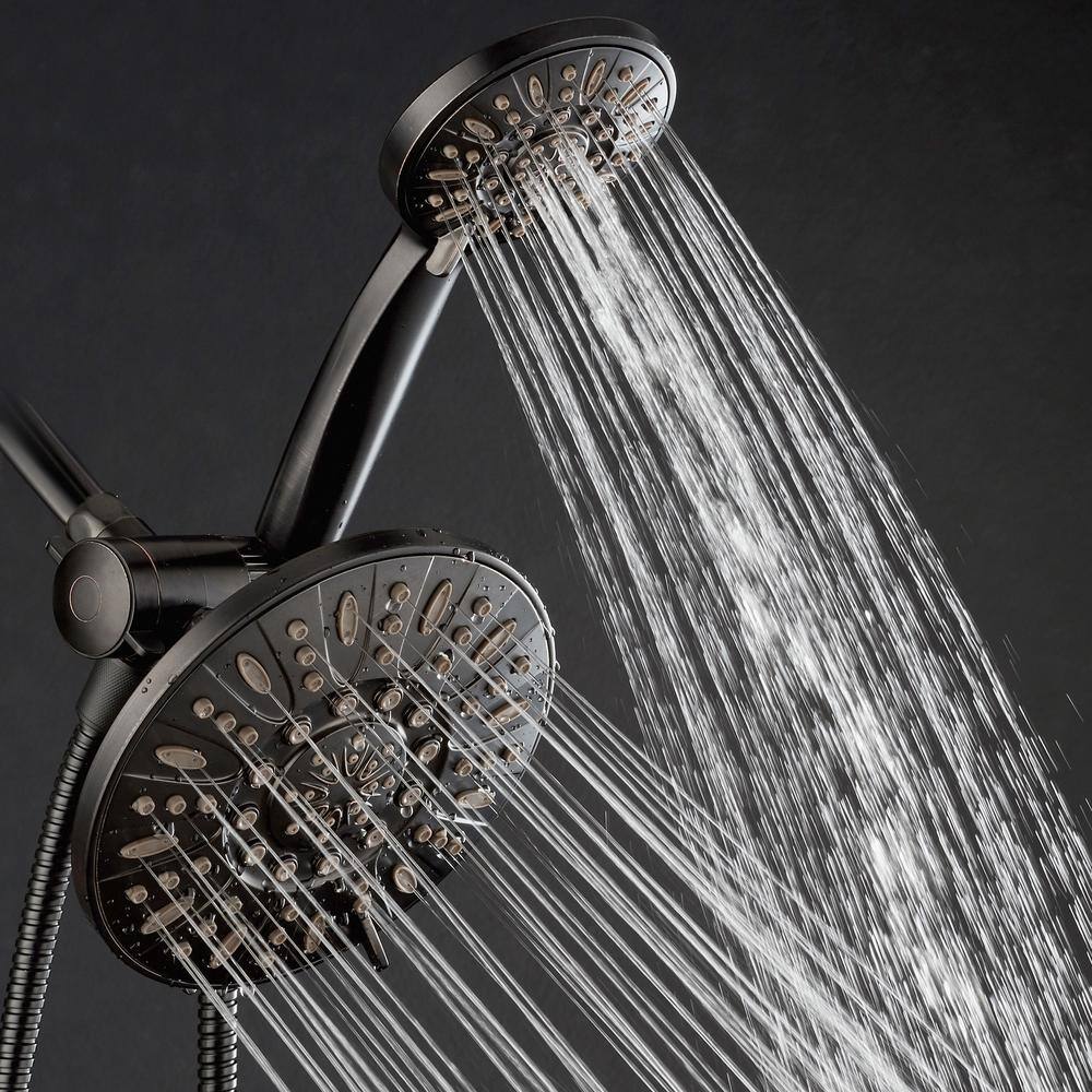 AquaDance 48-spray 7 in. Dual Shower Head and Handheld Shower Head in Oil Rubbed Bronze 9928