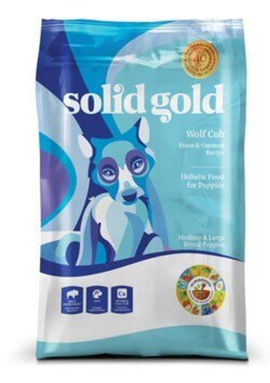 Solid Gold Wolf Cub Bison and Oatmeal Puppy Formula Dry Dog Food 24 Pounds