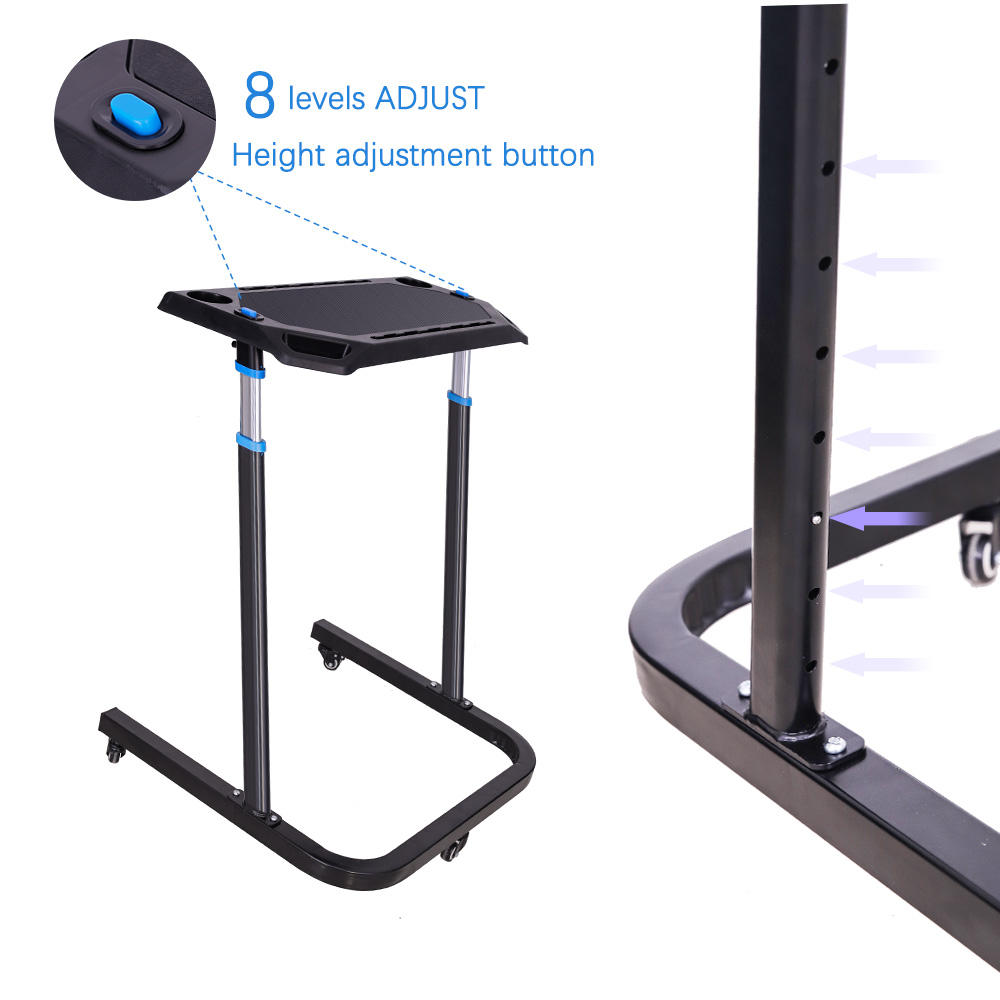 accesorios de Gym Indoor Bike Smart Trainer Adjustable Cycling Stand Table Bike Trainer Computer Deskwith Wheels