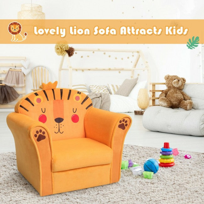 Kids Lion Sofa Children Armrest Couch Toddler Chair Furniture Gift