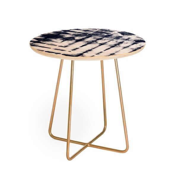 Deny Designs Shibori Tie Dye Side Table (Round or square， 2 leg options)