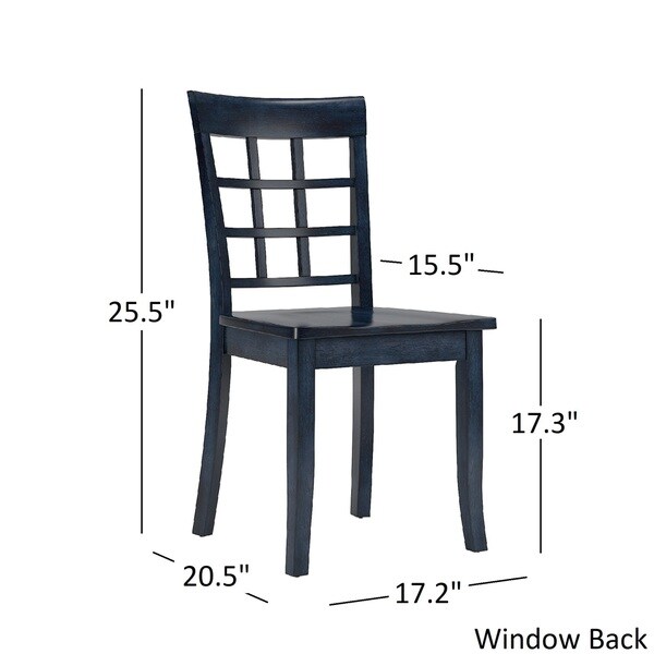 Wilmington II Round Pedestal Base Antique Dark Denim Breakfast Nook Set by iNSPIRE Q Classic