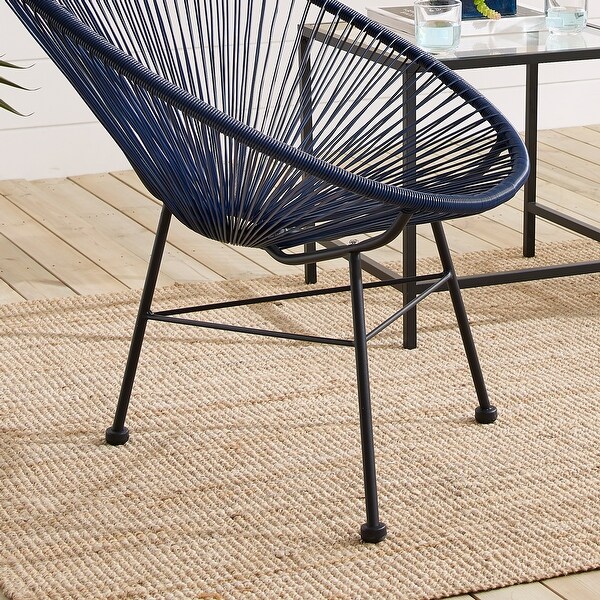 Corvus Sarcelles Acapulco Modern Wicker Bistro Chairs(Set of 2)