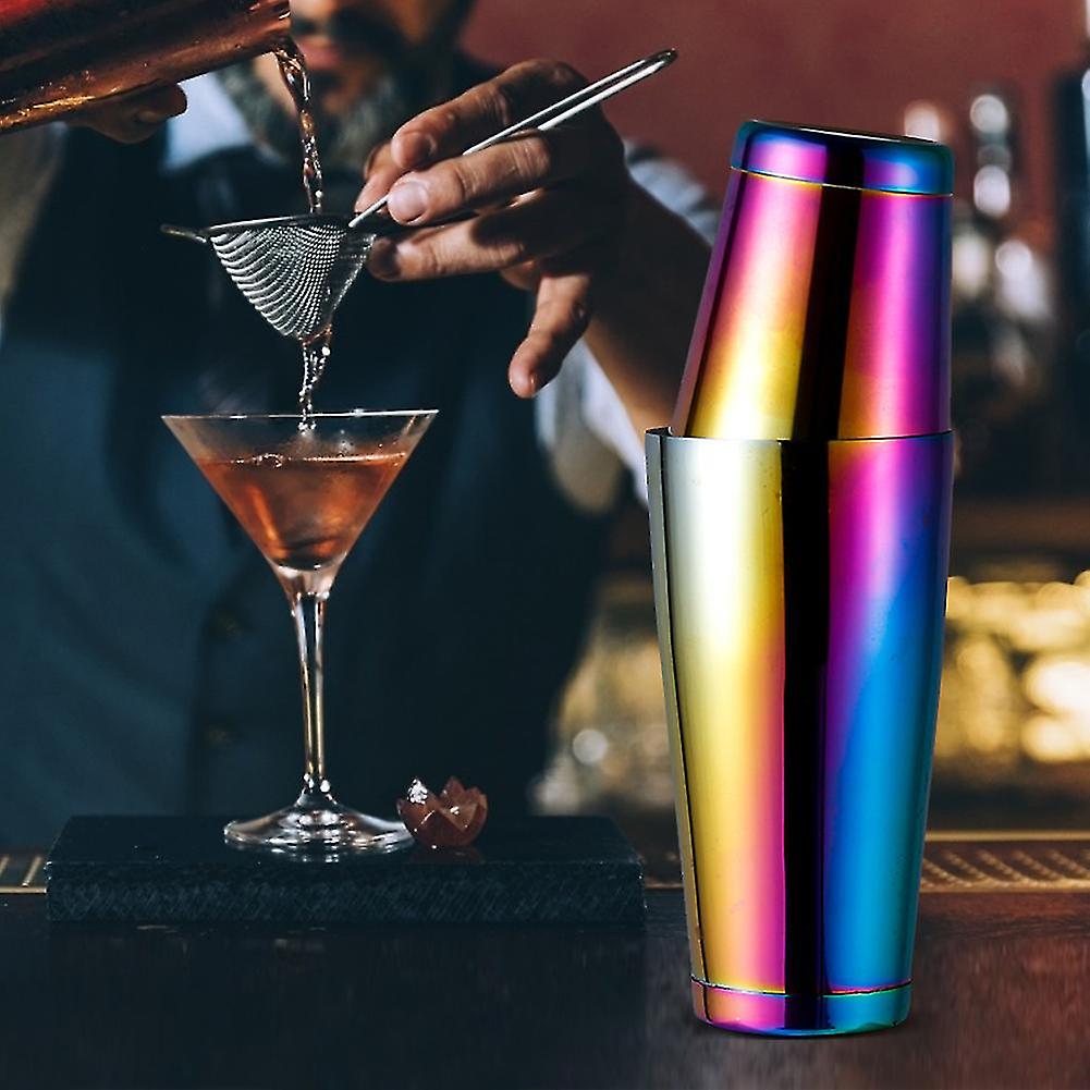 Stylish Colorful Stainless Steel Boston Cocktail Shaker Mixing Shaking Tool Accessories for Bar