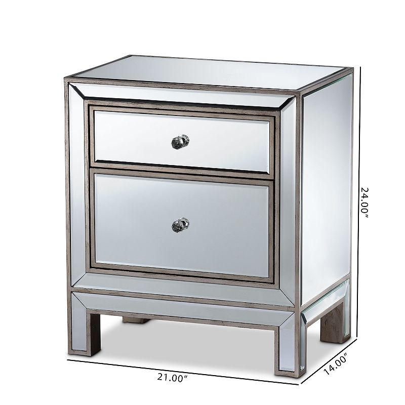 Baxton Studio Fadri Nightstand Table