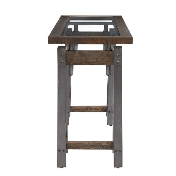 Medici Console Table in Charcoal Brown