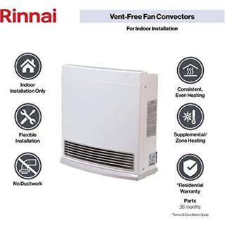 Rinnai 10000 BTU Propane Gas Vent-Free Fan Convector FC510P