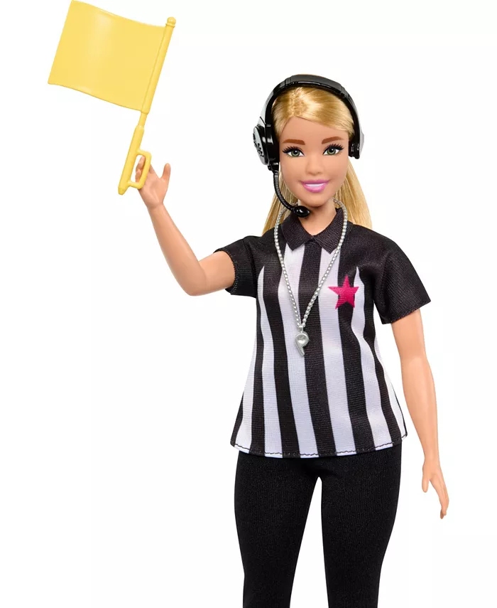 Barbie Dolls  Set of 4 Sports Career Dolls and 8 Accessories with General Manager  Coach  Referee and Sports Reporter