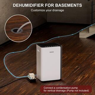 45 pt. 3500 sq. ft Dehumidifiers in White with Drain Hose Intelligent Humidity Control Auto or Manual Drainage 24H Timer qnmktkh020wyyy