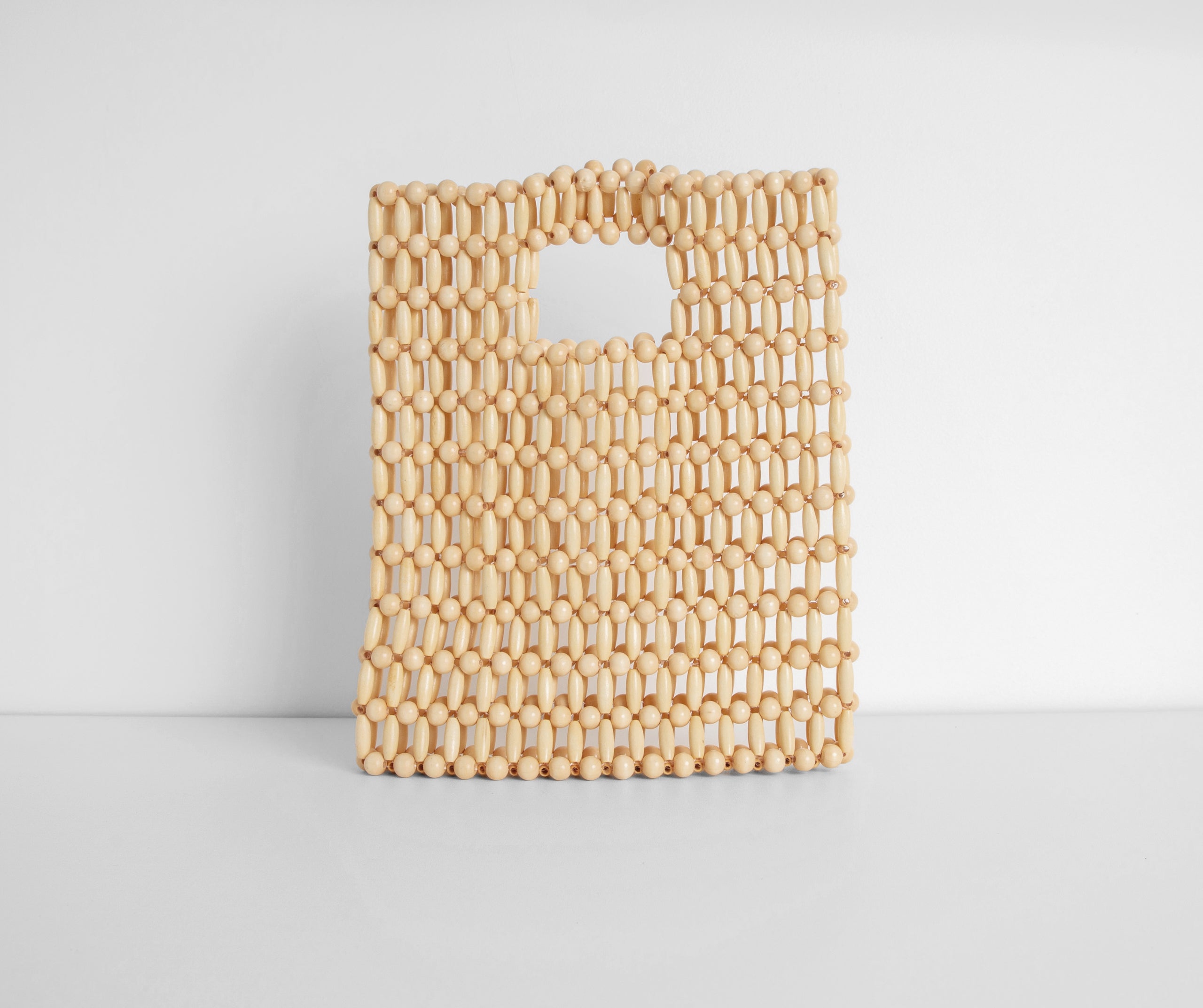 A  Summer Mood Wooden Beaded Mini Tote