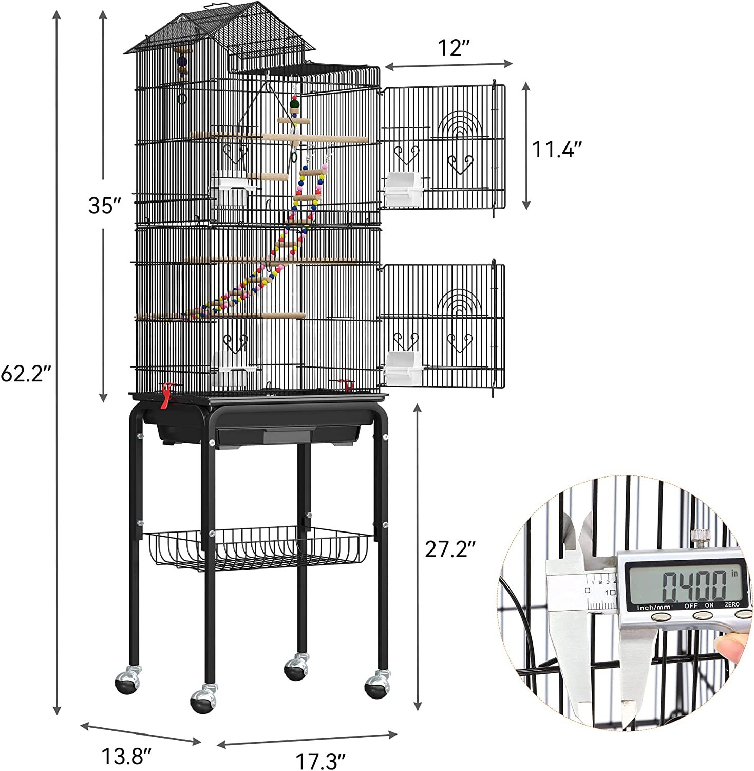 YITAHOME Metal Bird Cage 62