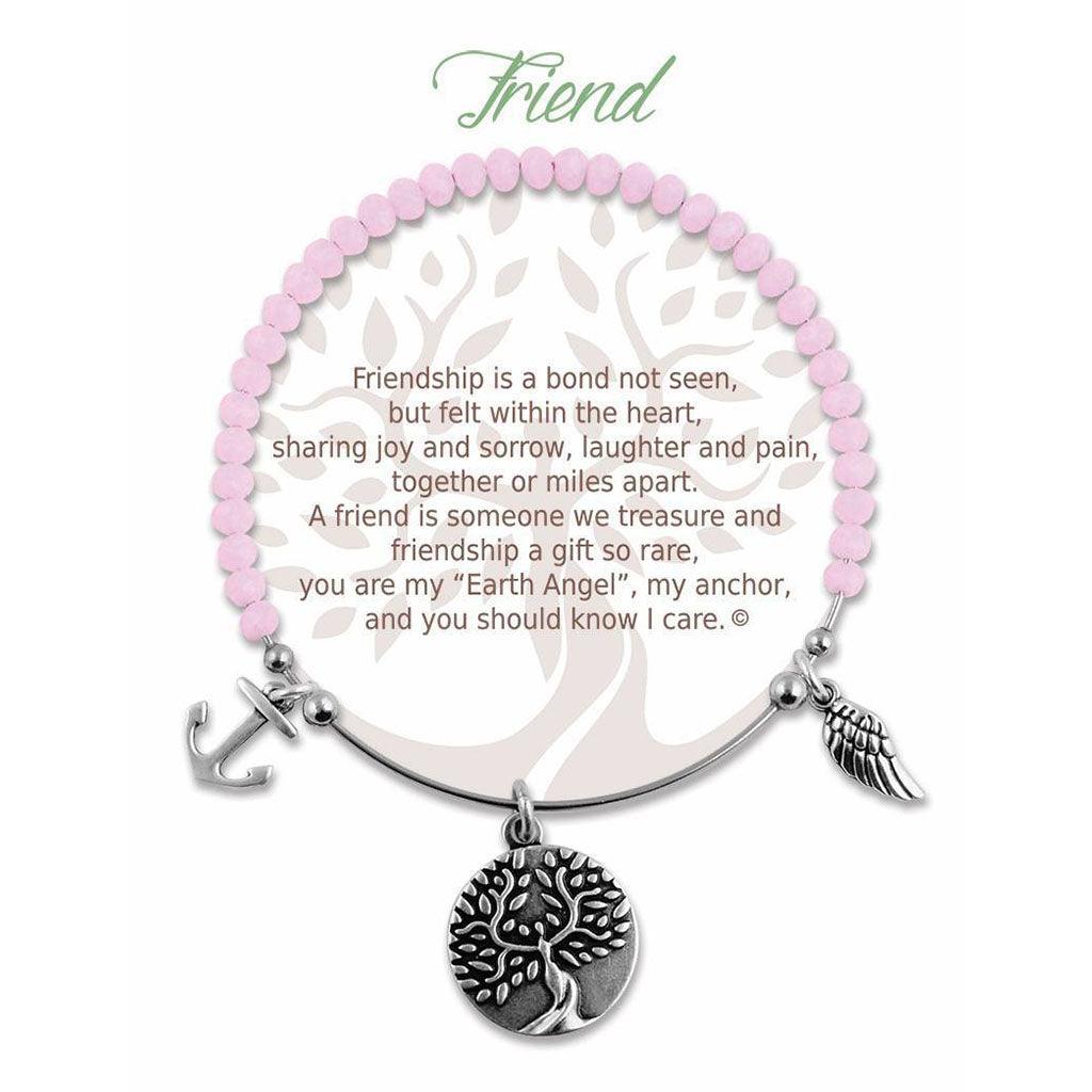 Earth Angel  Friend Radiant Pink Stone Bracelet