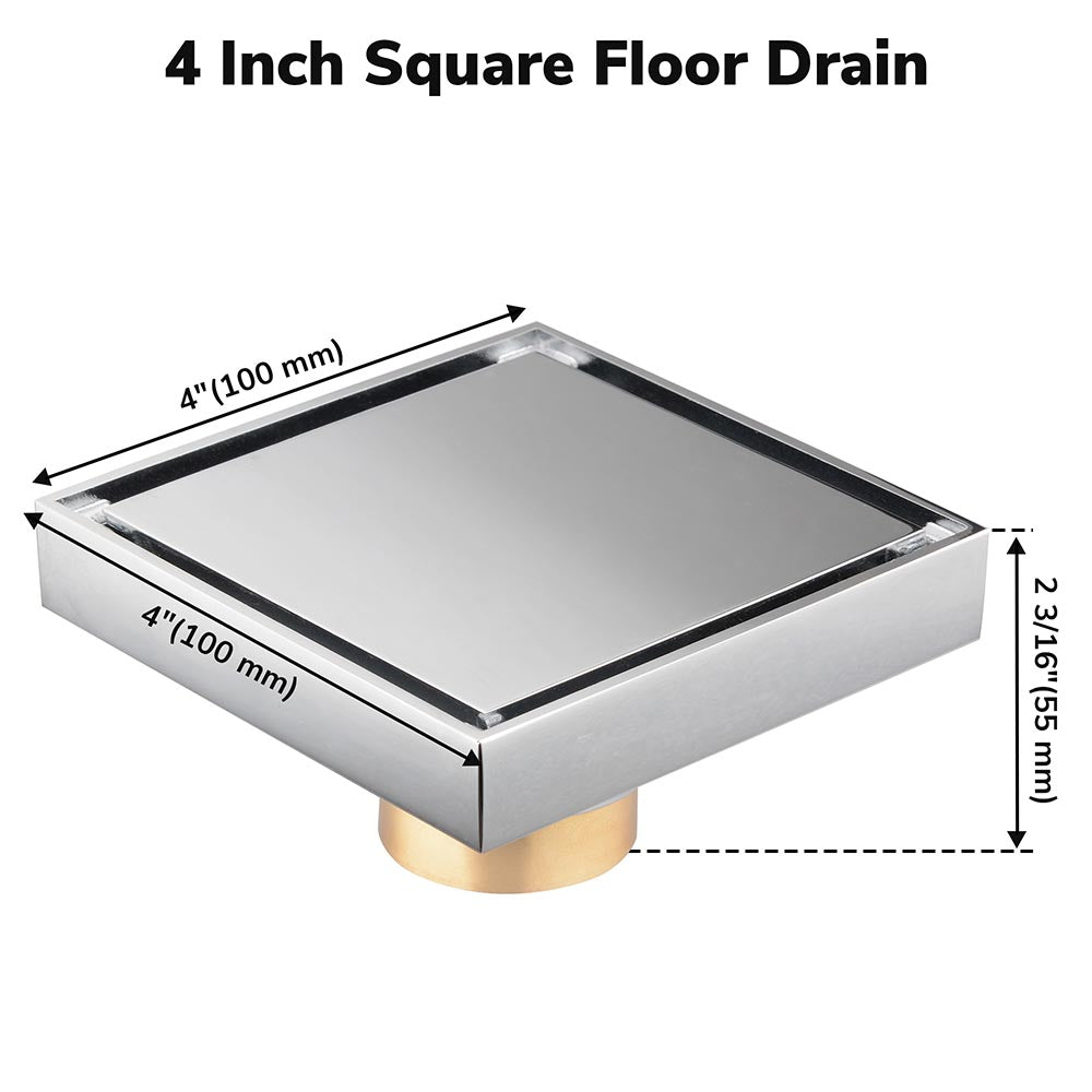 Aquaterior Square Floor Drain Grate Strainer 4