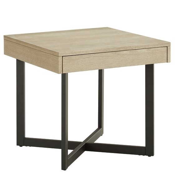 Eldersley Wood Finish End Table with One Drawer by iNSPIRE Q Modern