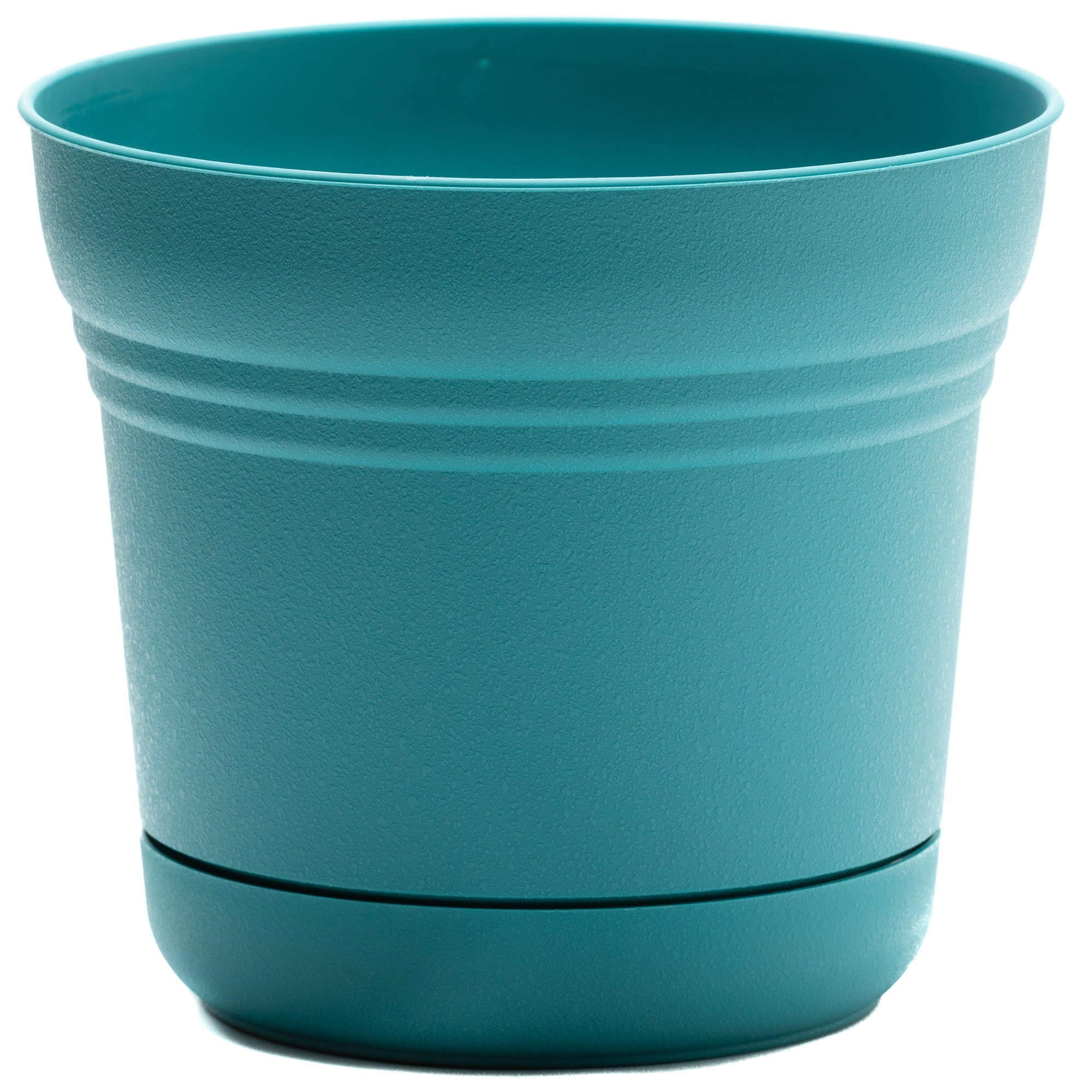 Bloem Saturn Round Planter with Saucer Tray: 14