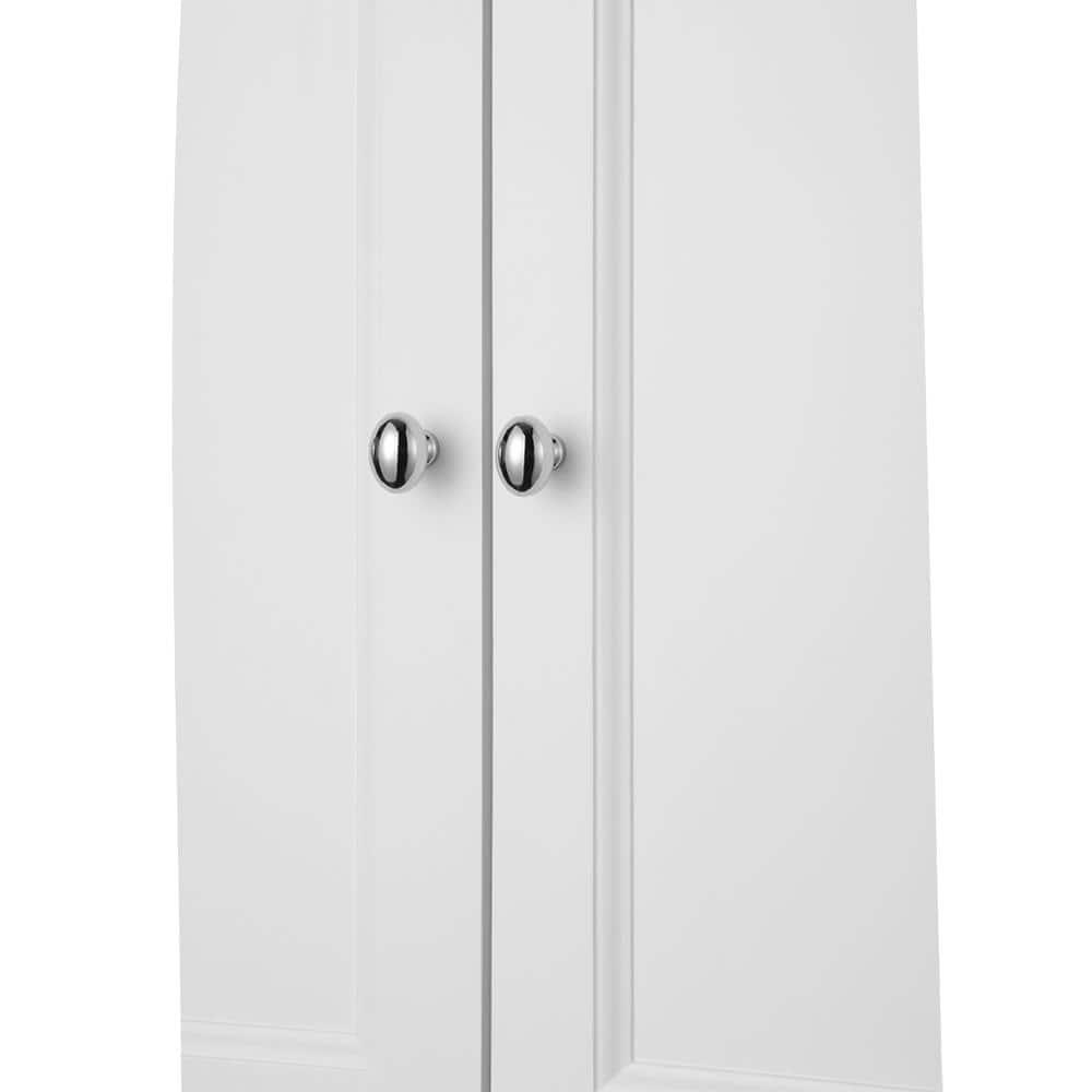 Home Decorators Collection Naples 2612 in W x 3234 in H x 8 in D Bathroom Storage Wall Cabinet in White