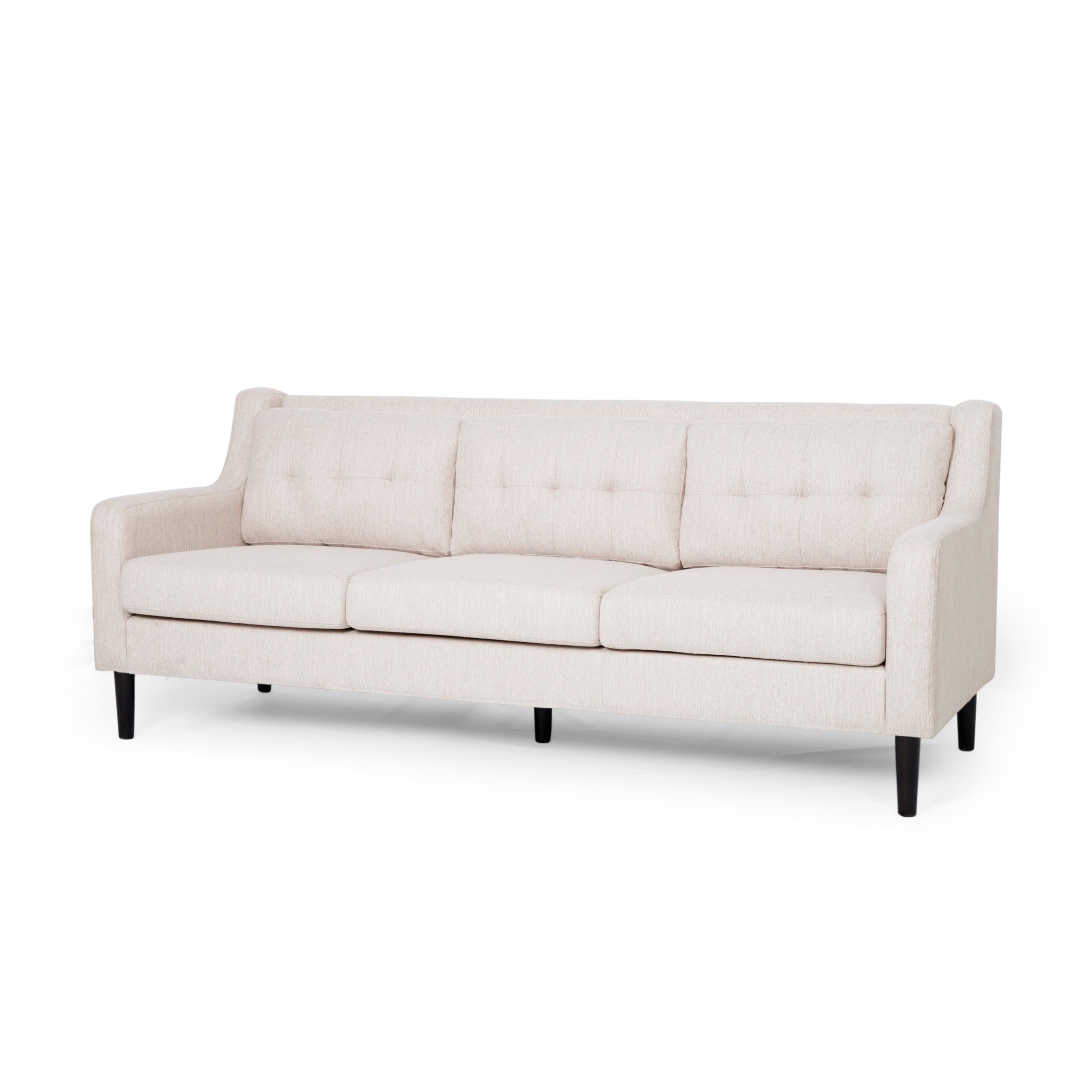 Daelynn Tufted Fabric 3 Seater Sofa