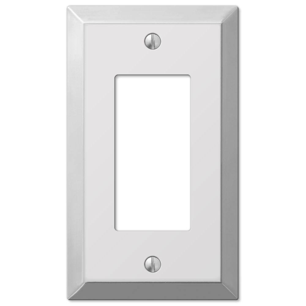 Hampton Bay Metallic 1 Gang Rocker Steel Wall Plate - Polished Chrome 161RHB