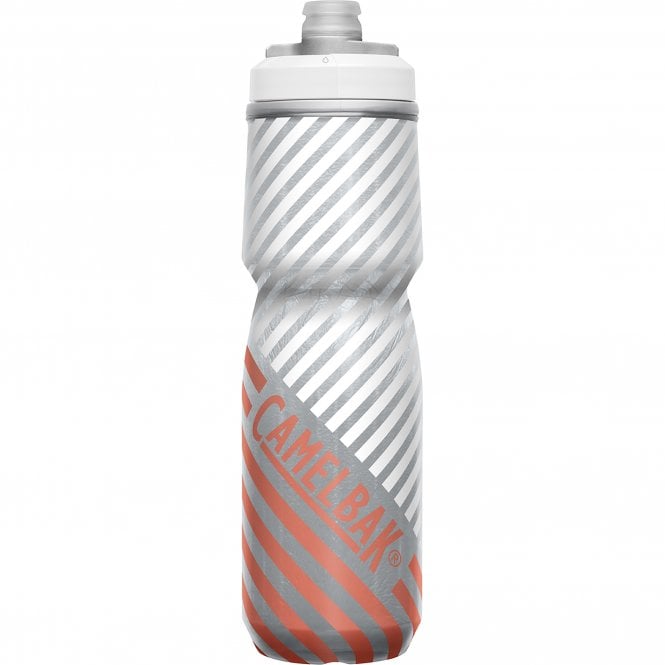 Camelbak Podium Chill Outdoor Water Bottle - 24oz - Coral Stripe - 2022
