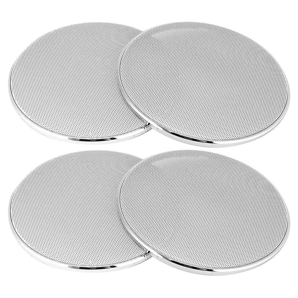 6.5 Inch Metal Car Speaker Net Cover Mesh Enclosure For Cars Modification(4 Pcs)