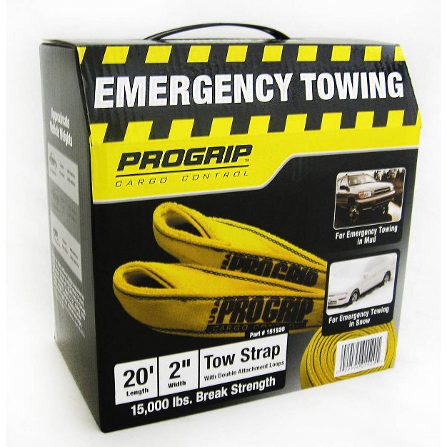 Progrip 20 x27 x2 x27 Tow Strap With Loop Yellow