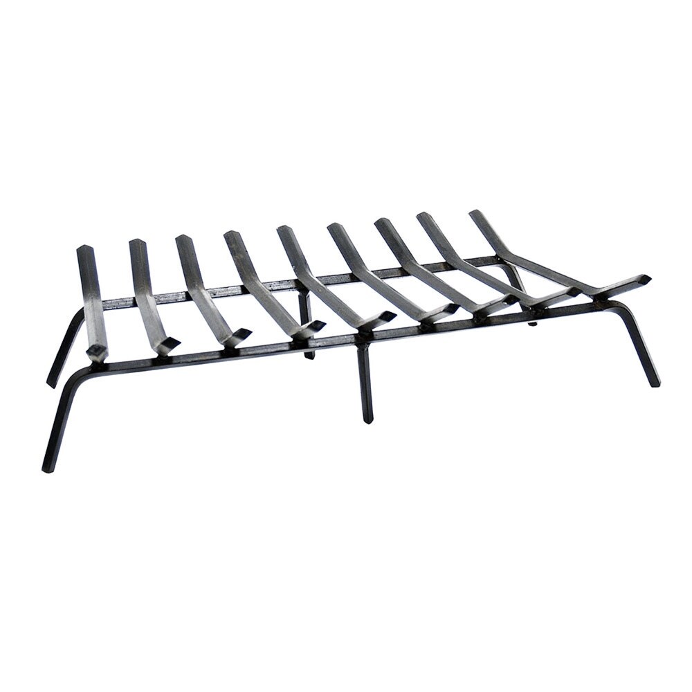 Minuteman International Sturdy Tapered Hearth Grate for Logs  33 Inch Long  Black