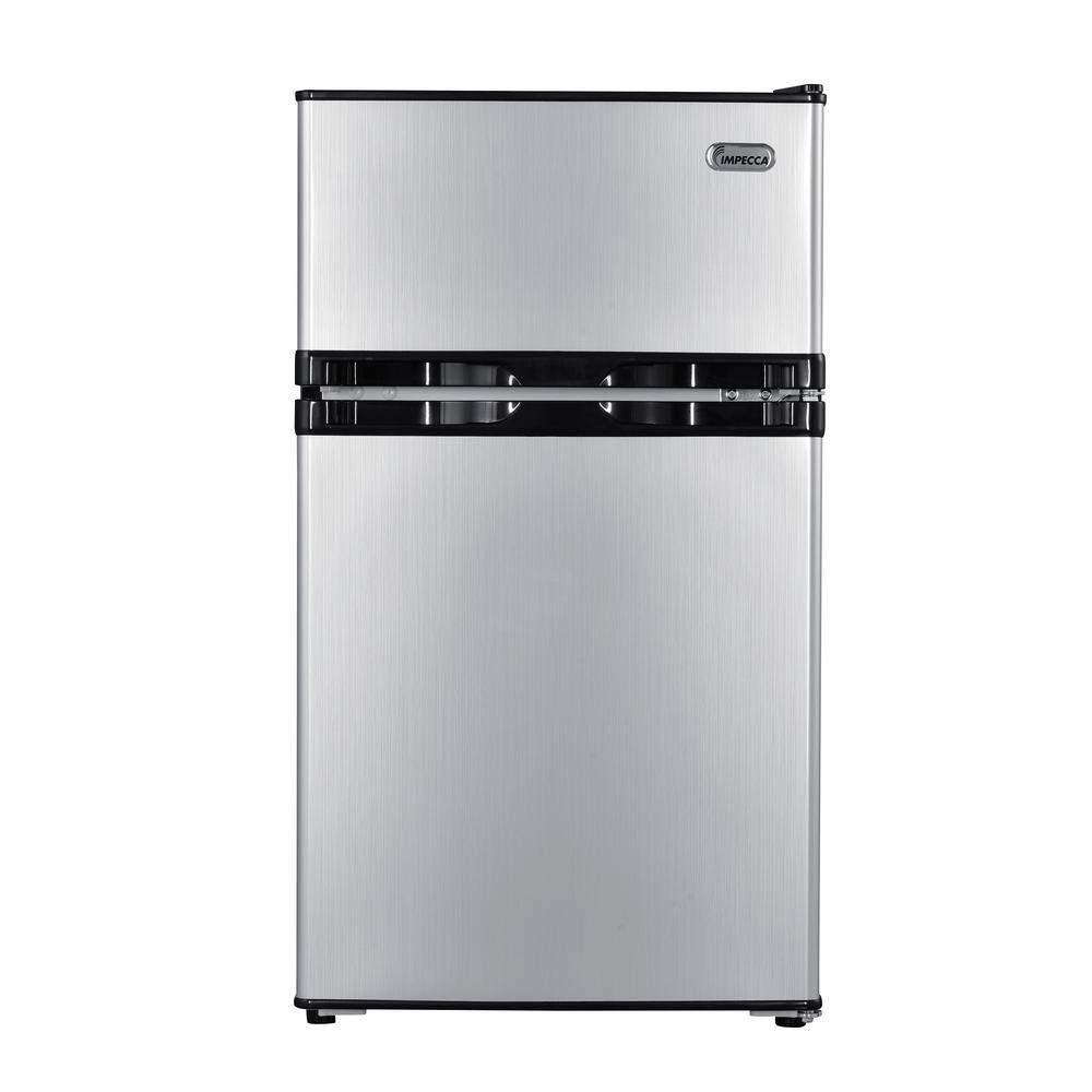 Impecca 3.1 cu. ft. Mini Fridge in Stainless Look with Freezer RC-2311SL