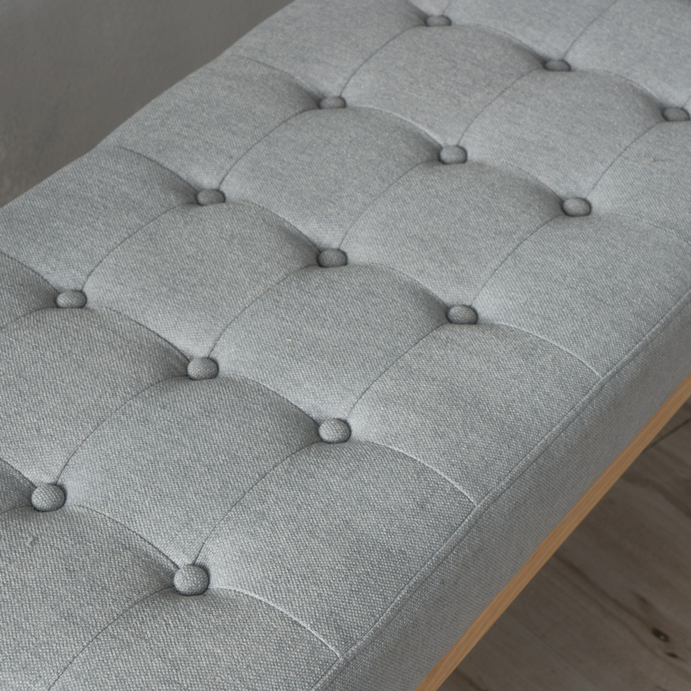 GDF Studio Anglo Modern  Fabric Bench Anglo Modern  Fabric Bench A   Midcentury   Upholstered Benches   by GDFStudio  Houzz