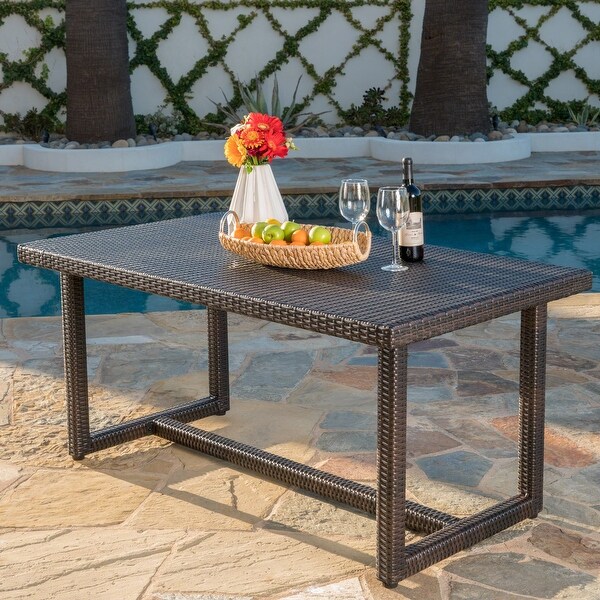 Outdoor Wicker Dining Table Durable Construction