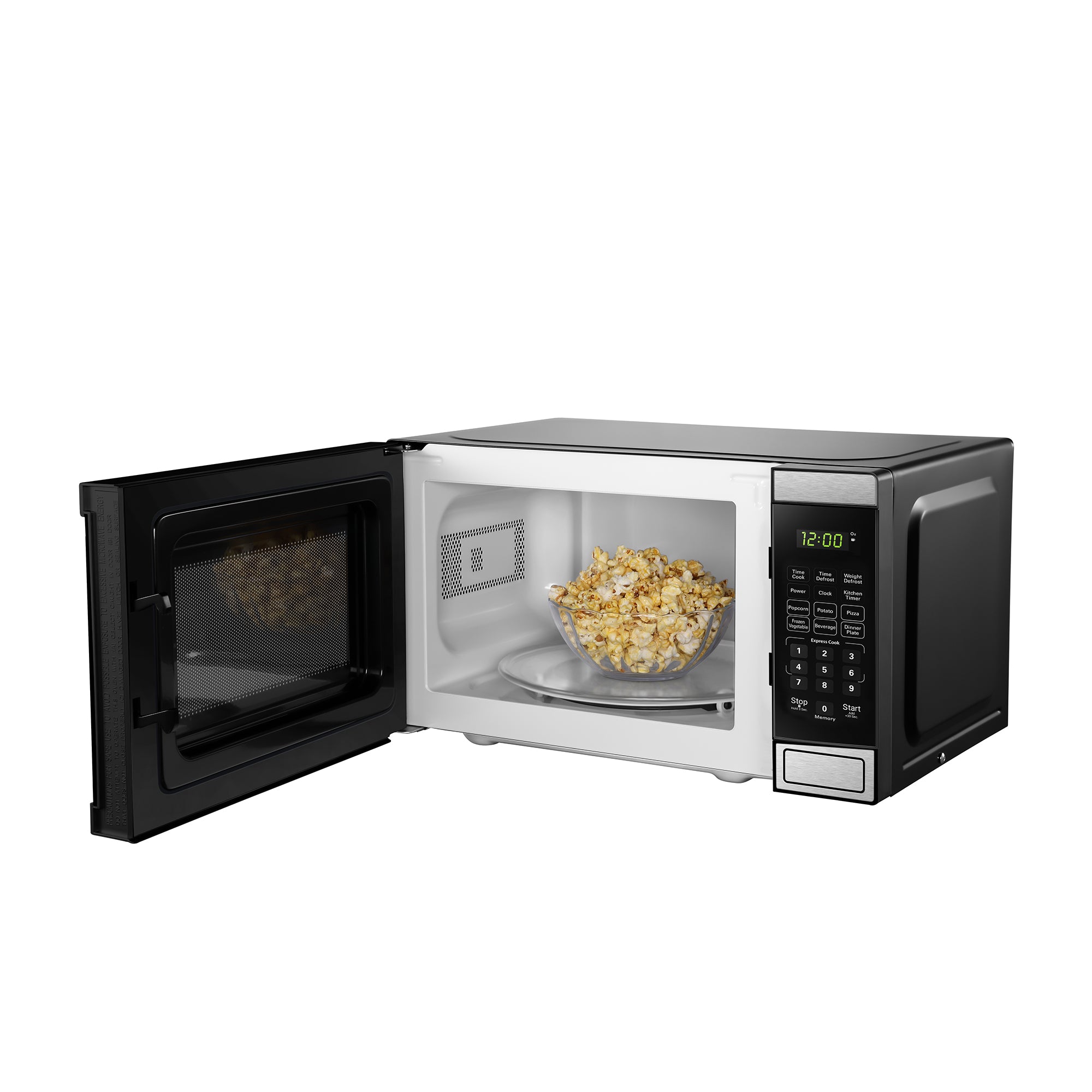 Danby 700W 0.7 Cubic Feet Convenient Stainless Steel Countertop Microwave, Black