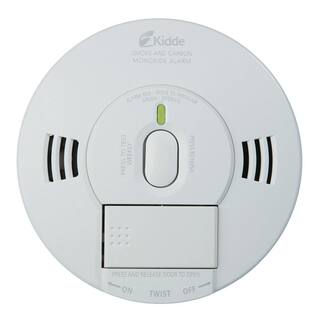 Kidde Firex Smoke and Carbon Monoxide Detector Hardwired with Battery Backup and Voice Alarm Adapters Included 2-Pack 21029889