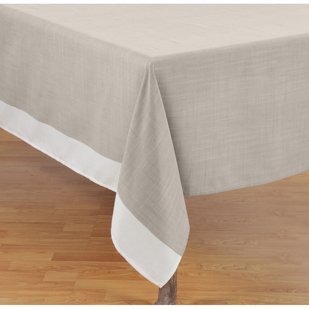 Poly Tablecloth with Banded Border