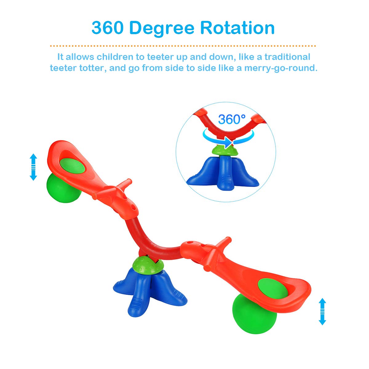 Kids Seesaw Swivel Teeter Totter Playground Equipment