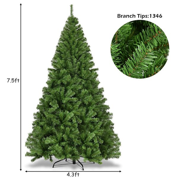 6ft/7.5ft/9ft Artificial Christmas Tree with Solid Metal Stand