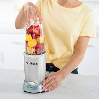 NUTRI BULLET NutriBullet Pro Plus 32 oz. Single Speed Silver Blender with 10-Piece N12-1001