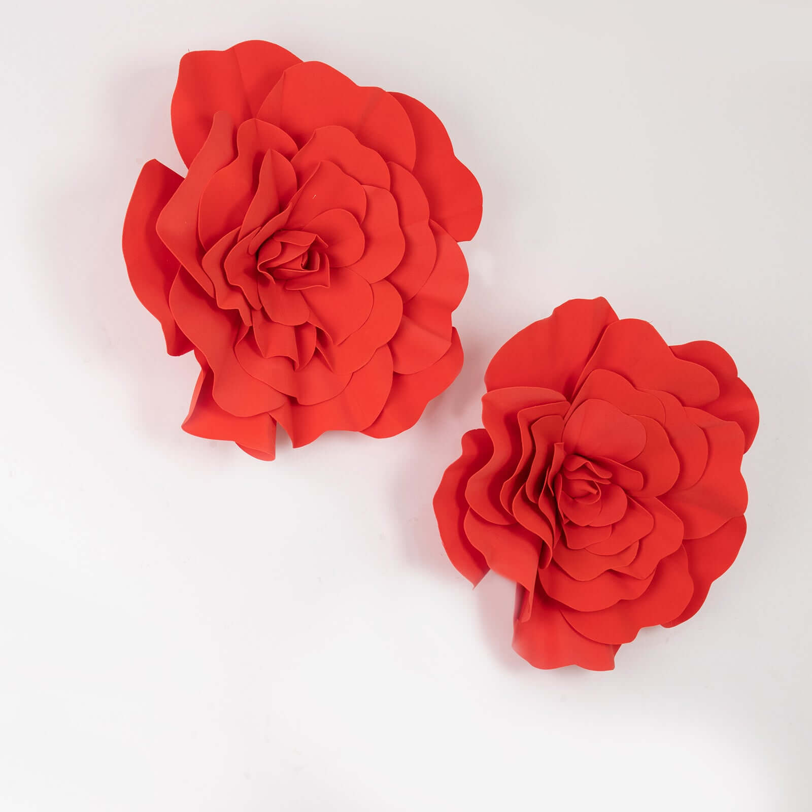 2 Pack Large Red Real Touch Artificial Foam DIY Craft Roses 24