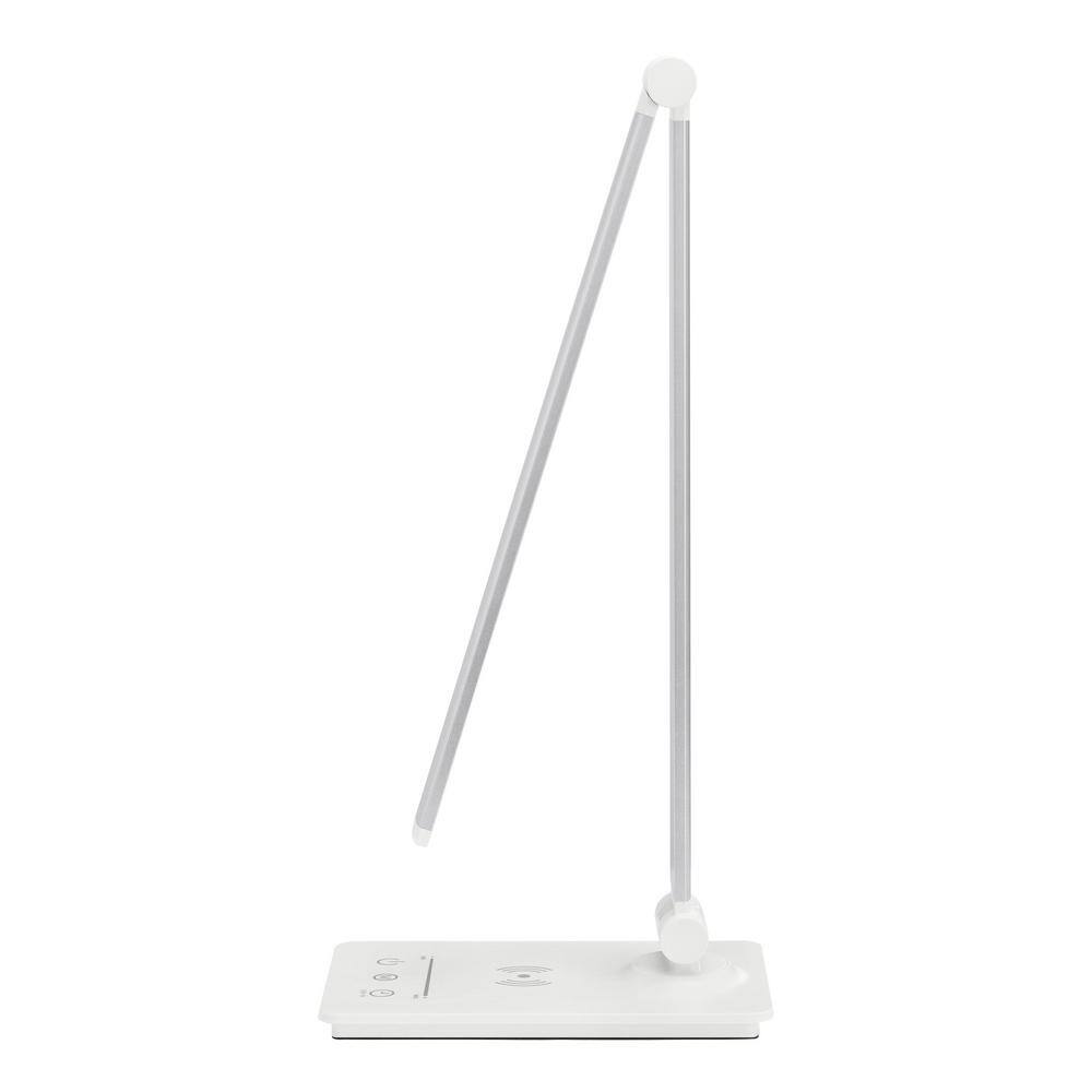 Hampton Bay 15 in. White Indoor Table Lamp with Wireless Charging LT2204304GW-WH