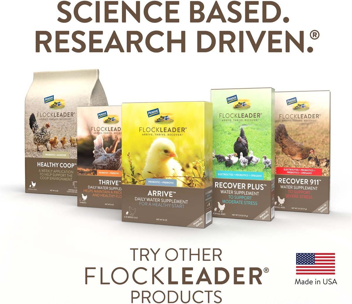 FlockLeader Recover Plus Poultry Supplement， 8-oz bag