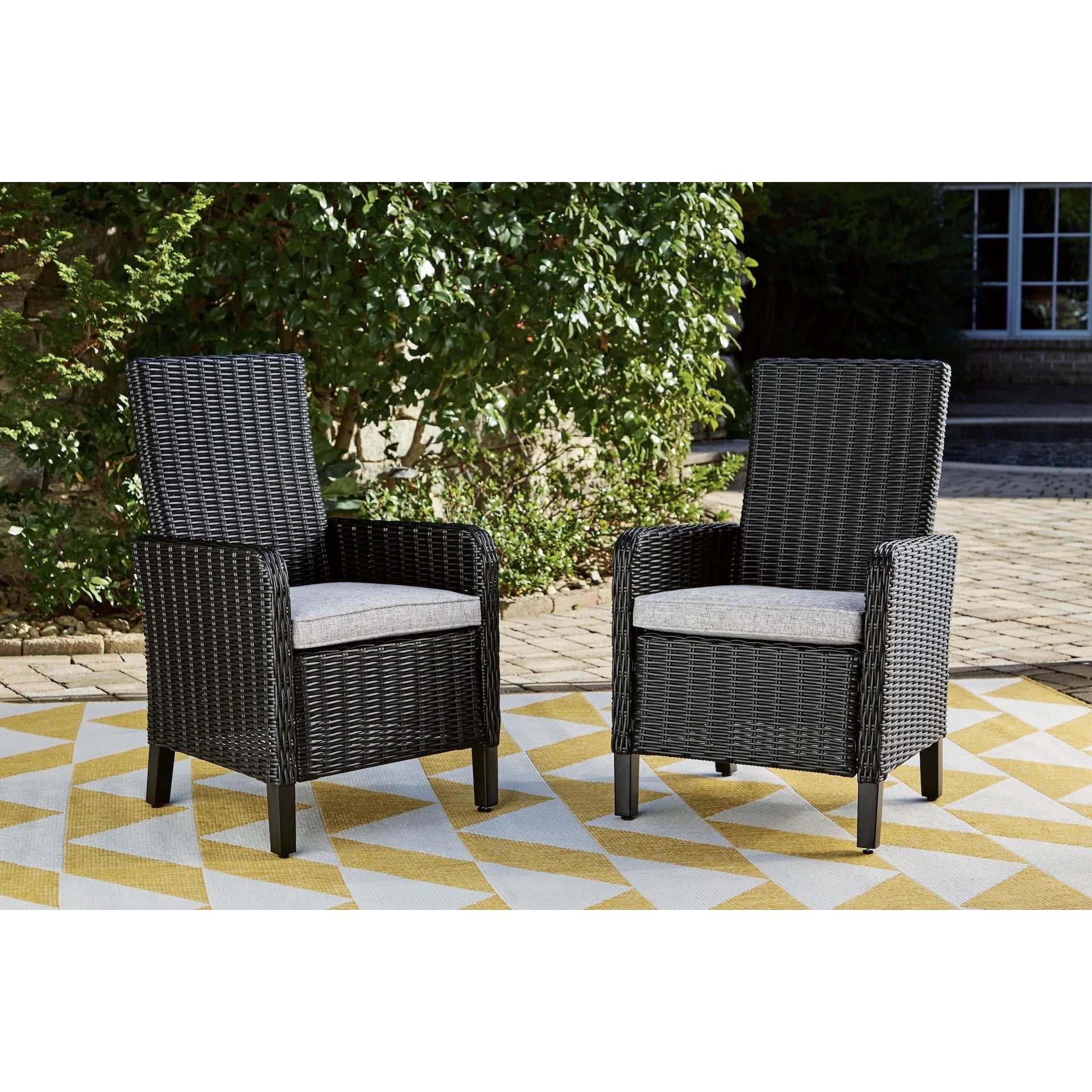 Fire Island Black Outdoor Woven Armchair - NEW