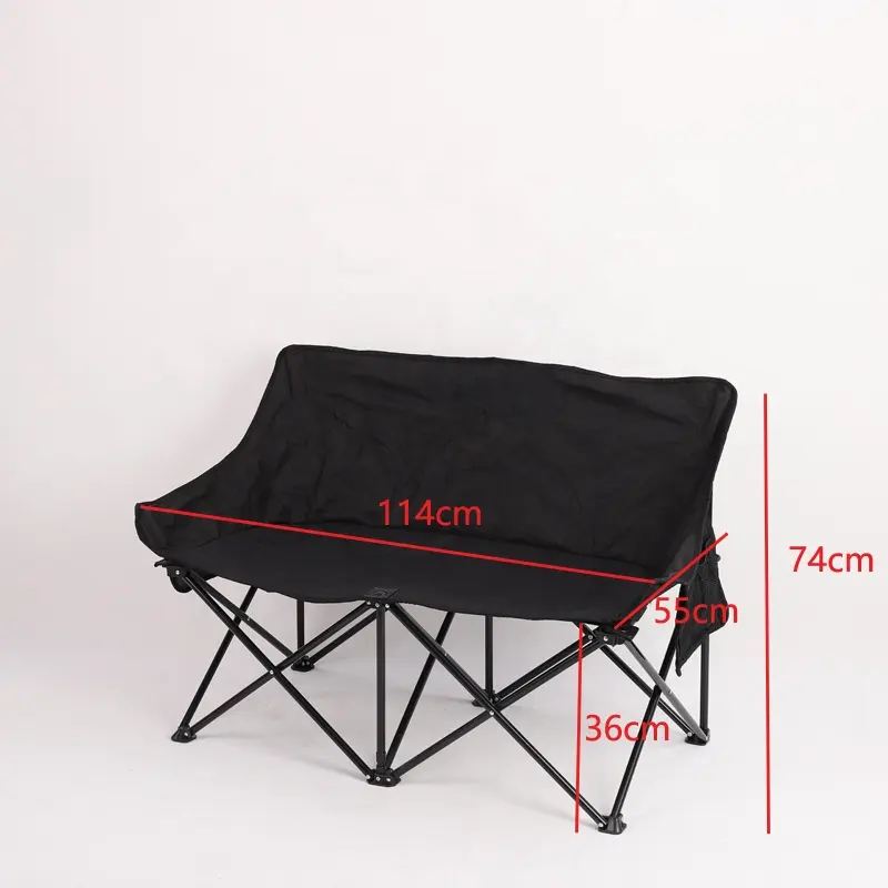 Polar Everest New Arrival Outdoor Loveseat Folding double chair patio BBQ camping accessories backyard portable chair for picnic