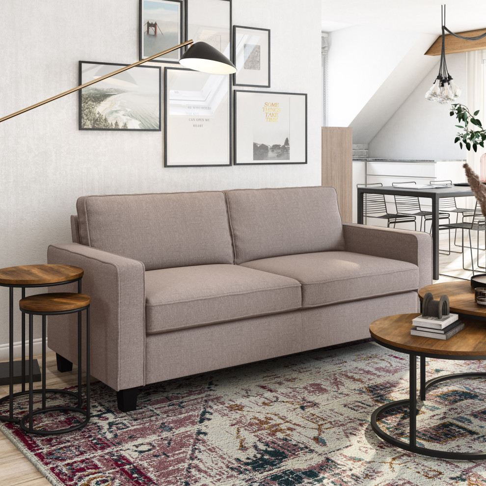 Georgia Fabric Upholstered Contemporary Three Seater Sofa   Transitional   Sofas   by CorLiving Distribution LLC  Houzz